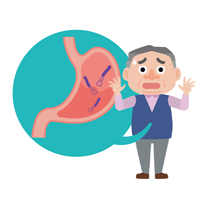 胃がんの原因の99％はピロリ菌感染が関係している
