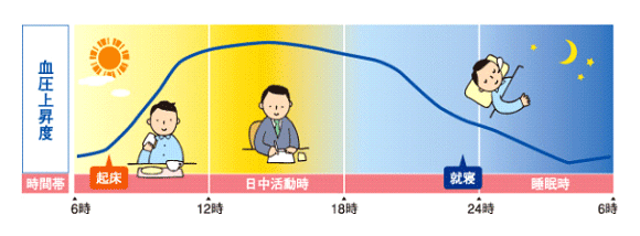 時間帯別血圧上昇度